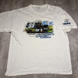 Vintage Carl Edwards #99 Aflac Nascar T Shirt XL 00s Racing Cars Nascar
